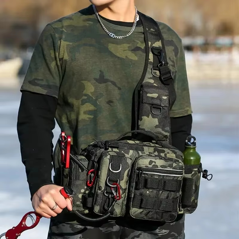 Fishing Equipment Bag - กระเป๋าคาดเอวแบบยุทธวิธีสำหรับตั้งแคมป์ ปีนเขา ตกปลา เก็บอุปกรณ์ สำหรับเดินป่า ปั่นจักรยาน