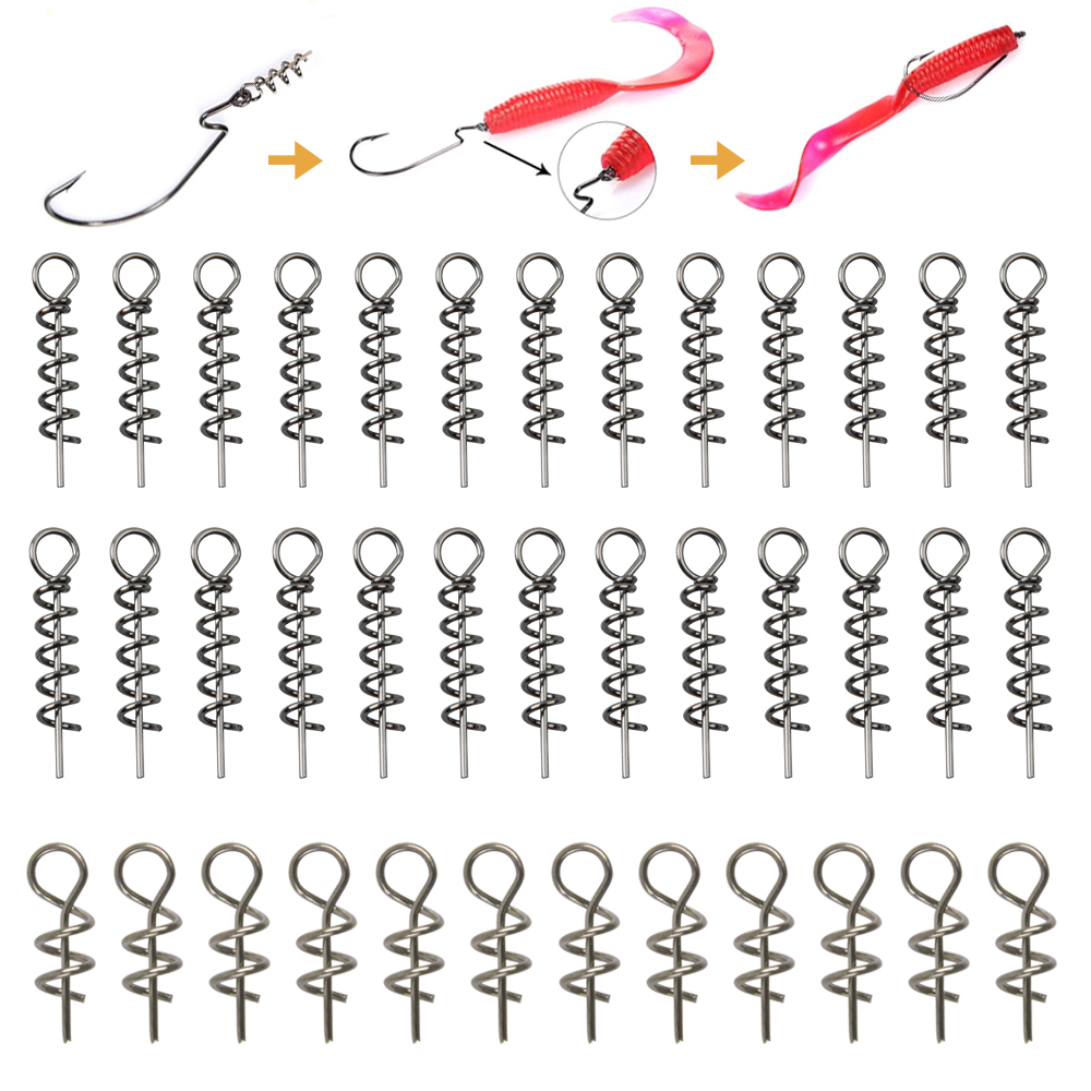 30pcs สแตนเลสสตีลฤดูใบไม้ผลิล็ - Fishing Equipment Cheap บทวิจารณ์และราคา